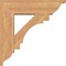 Ekena Millwork Merced Traditional Smooth Bracket w/ Offset Brace, Western Red Cedar, 7 1/2"W x 26"D x 26"H BKT0806X26X26MRC01SWR - alternate 3